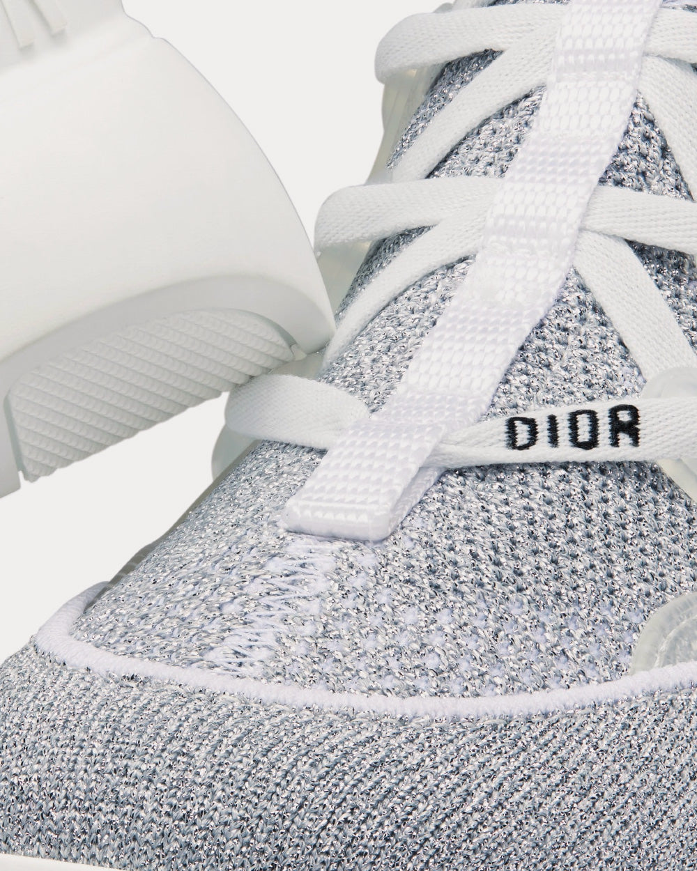 Dior D-Connect Silver-Tone Laminated Mesh High Top Sneakers - 5