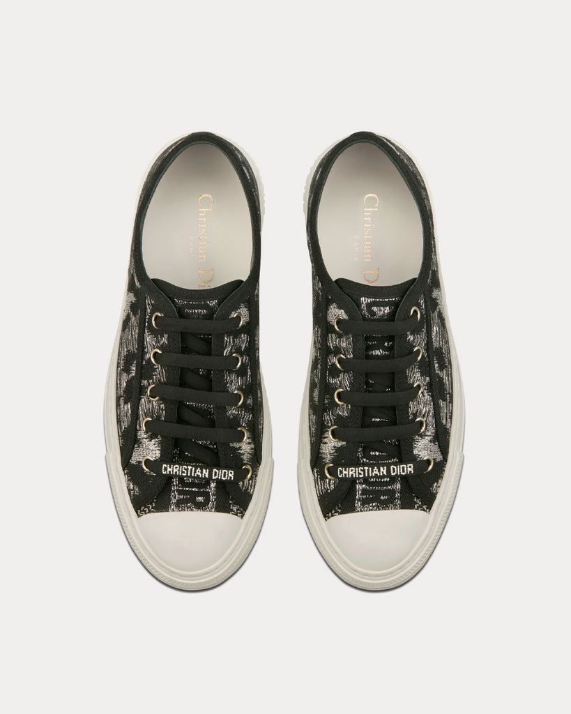 Walk'n'Dior Platform Sneaker Black Cotton Canvas