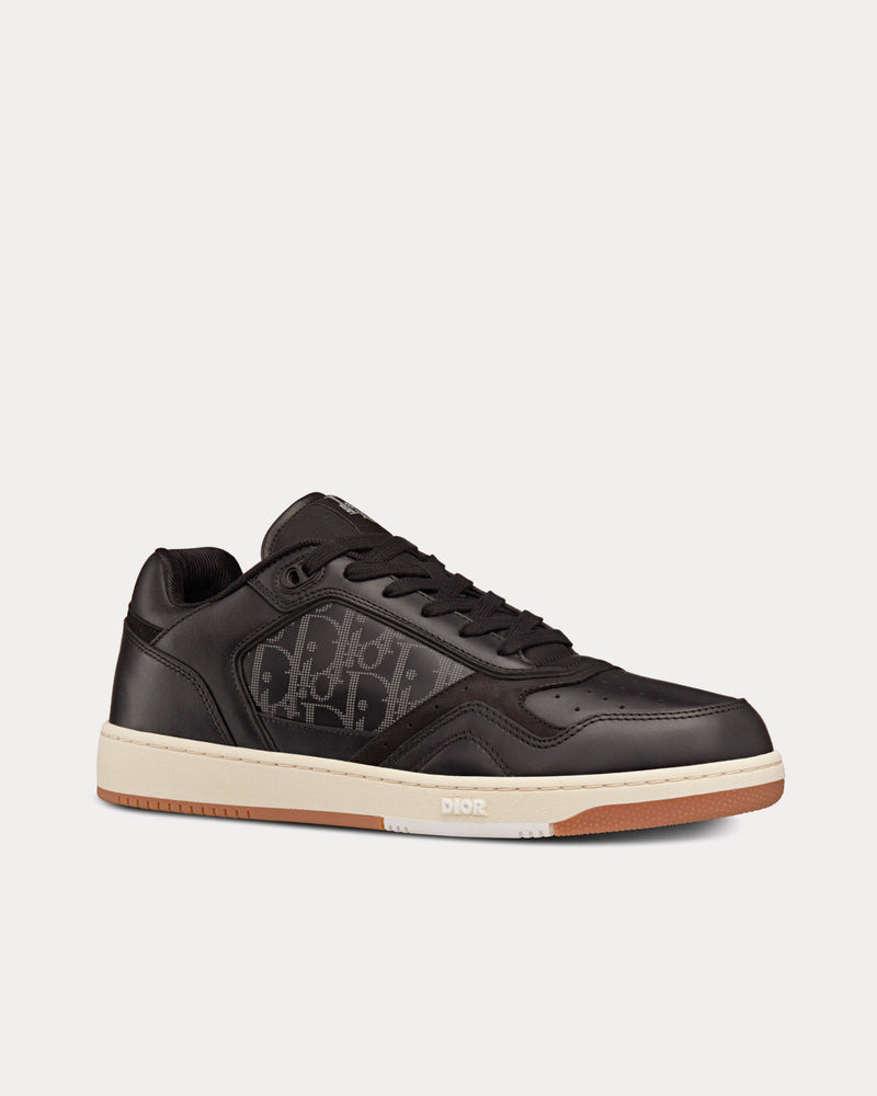 Dior x ERL B27 Black Smooth Calfskin and Dior Oblique Galaxy Leather Low Top Sneakers - 3