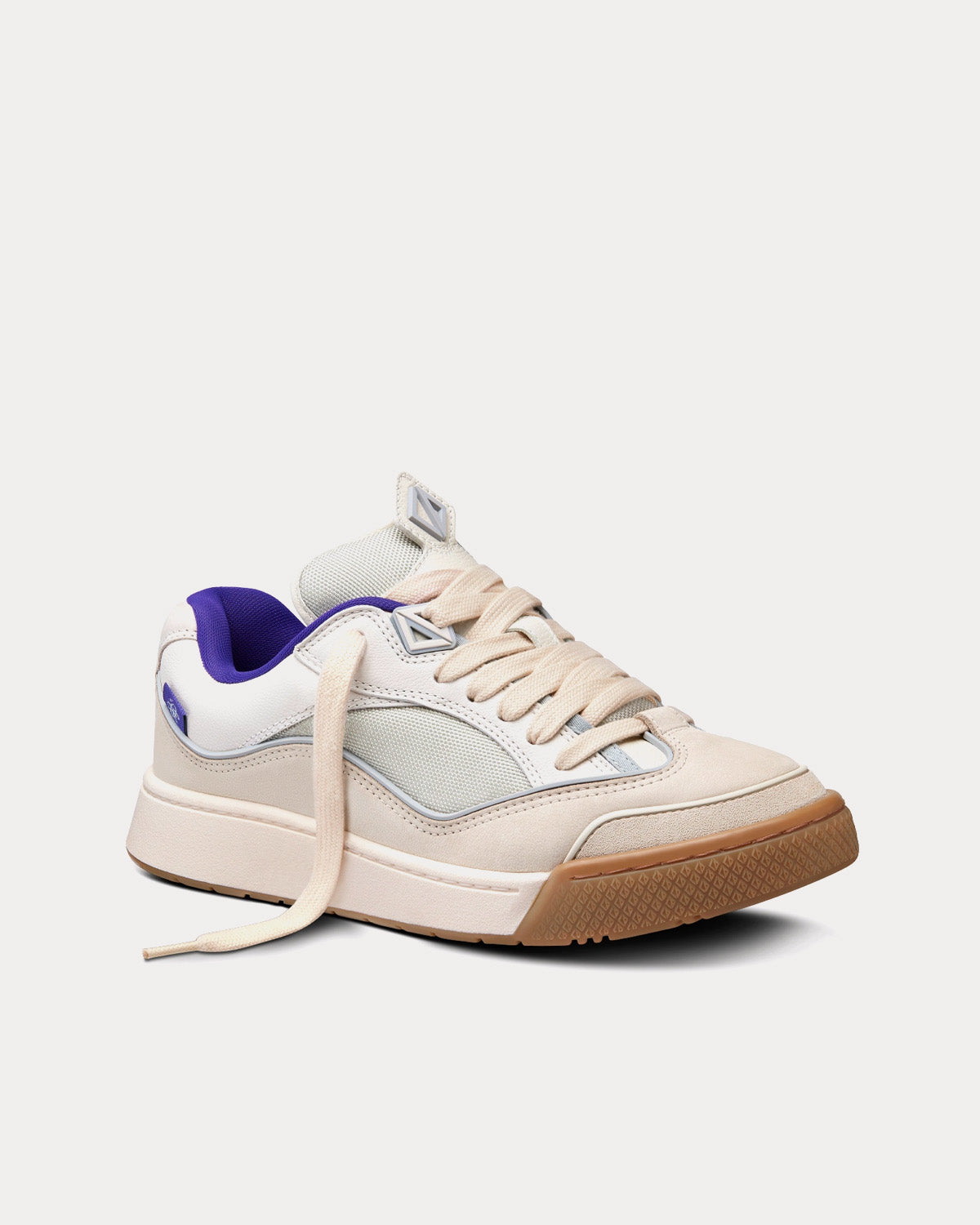 Dior x Travis Scott B713 'Cactus Jack' Cream Grained Calfskin, Technical Mesh and Nubuck Calfskin Low Top Sneakers - 3