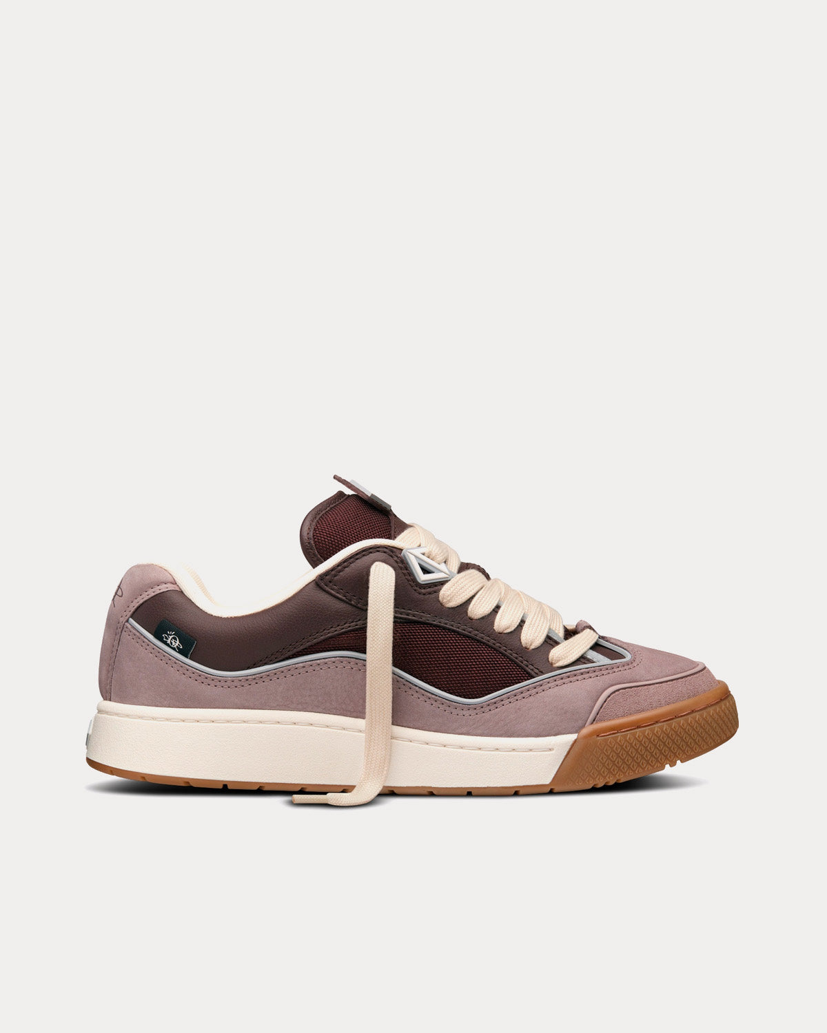 B713 'Cactus Jack' Mocha Grained Calfskin and Technical Mesh with Mauve  Nubuck Calfskin Low Top Sneakers