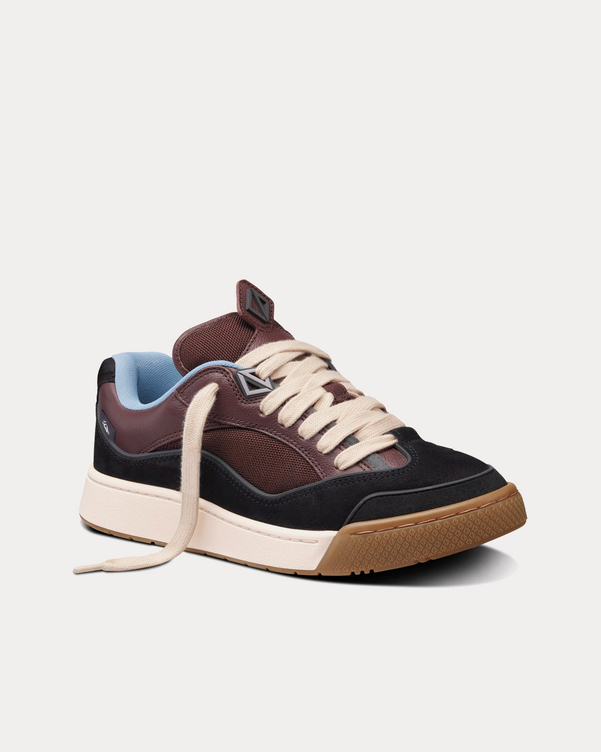 Dior x Travis Scott B713 'Cactus Jack' Mocha Grained Calfskin and Technical Mesh with Black Nubuck Calfskin Low Top Sneakers - 3