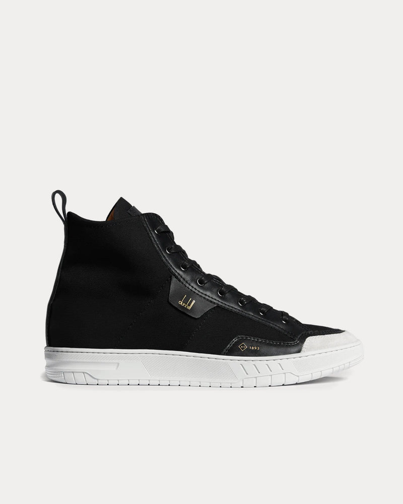 Dunhill Court Canvas Black High Top Sneakers - 1