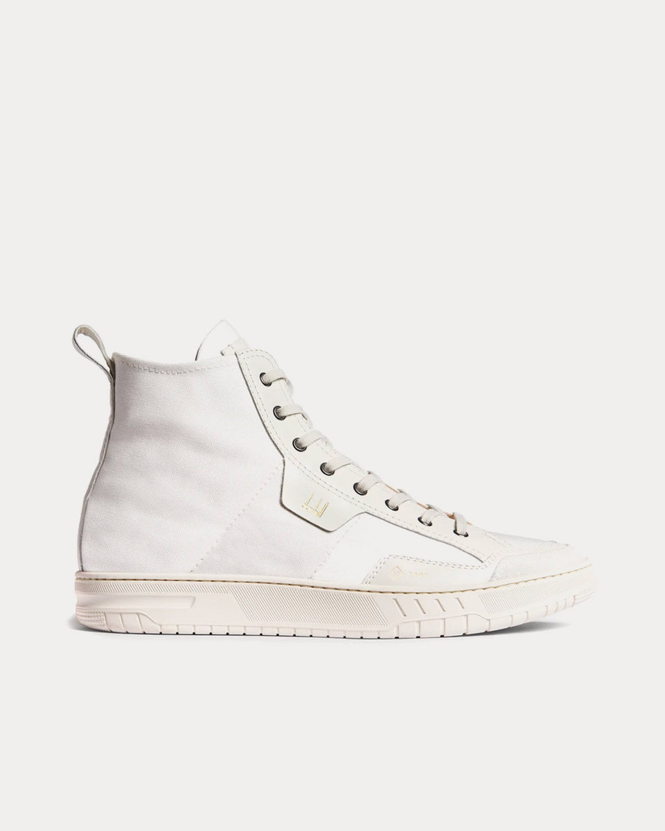 Dunhill Court Canvas Off-White High Top Sneakers - Sneak in Peace