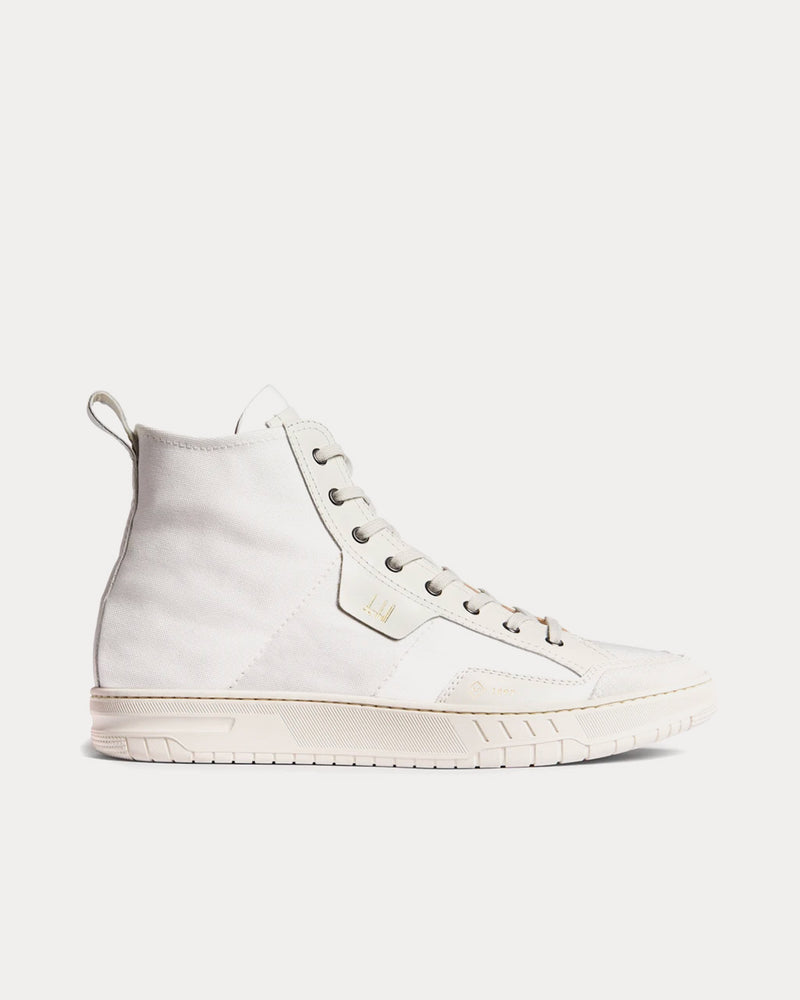 Dunhill Court Canvas Off-White High Top Sneakers - 1