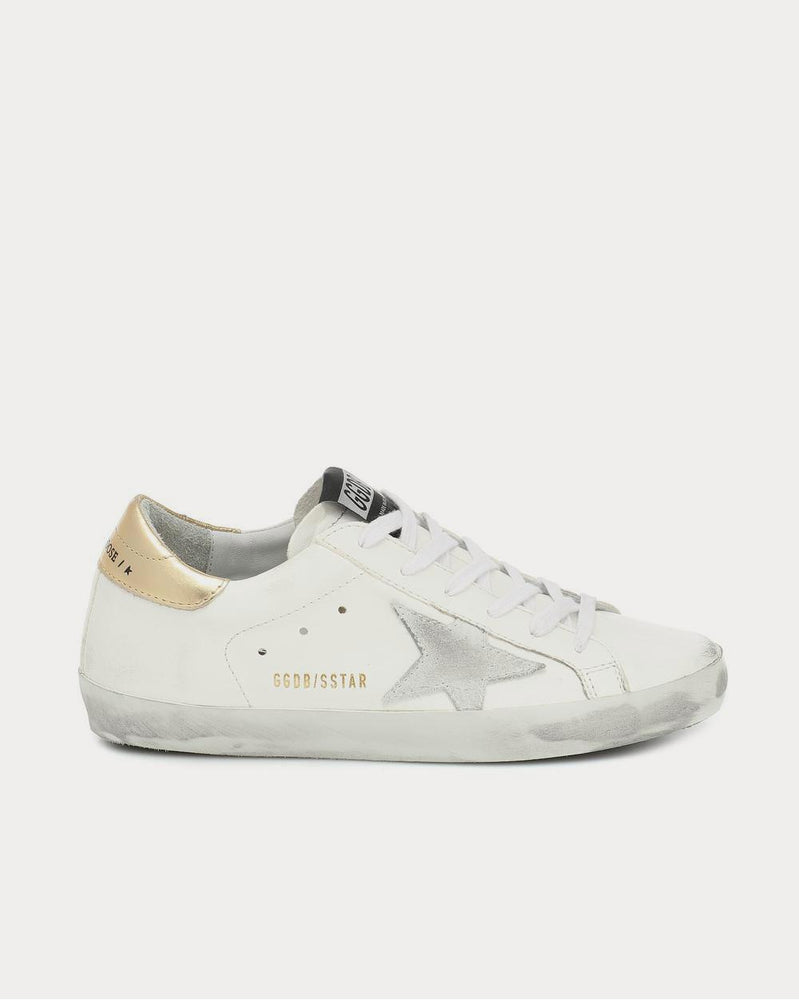 Golden Goose Superstar leather White Leather-Washed Gold Low Top Sneakers - 1