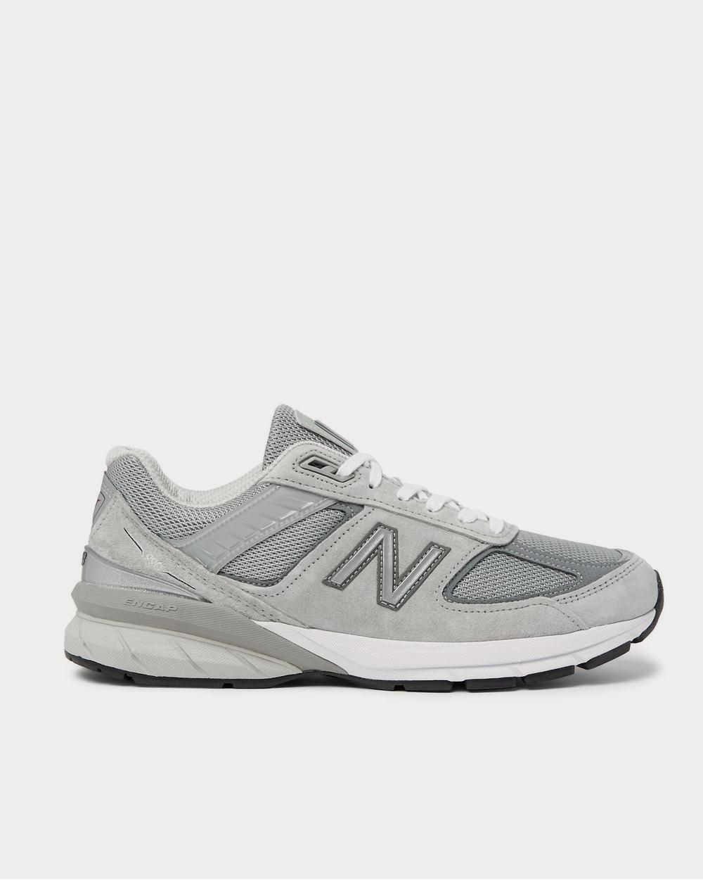 New Balance M990v5 Suede and Mesh  Gray low top sneakers - 1