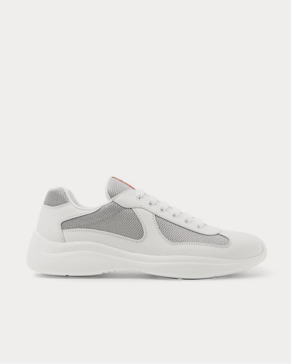 Prada America's Cup Leather and Mesh  White low top sneakers - 1