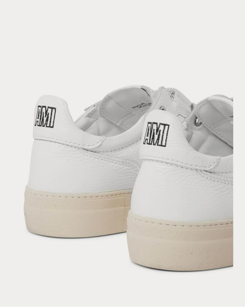 AMI Full-Grain Leather  White low top sneakers - 4