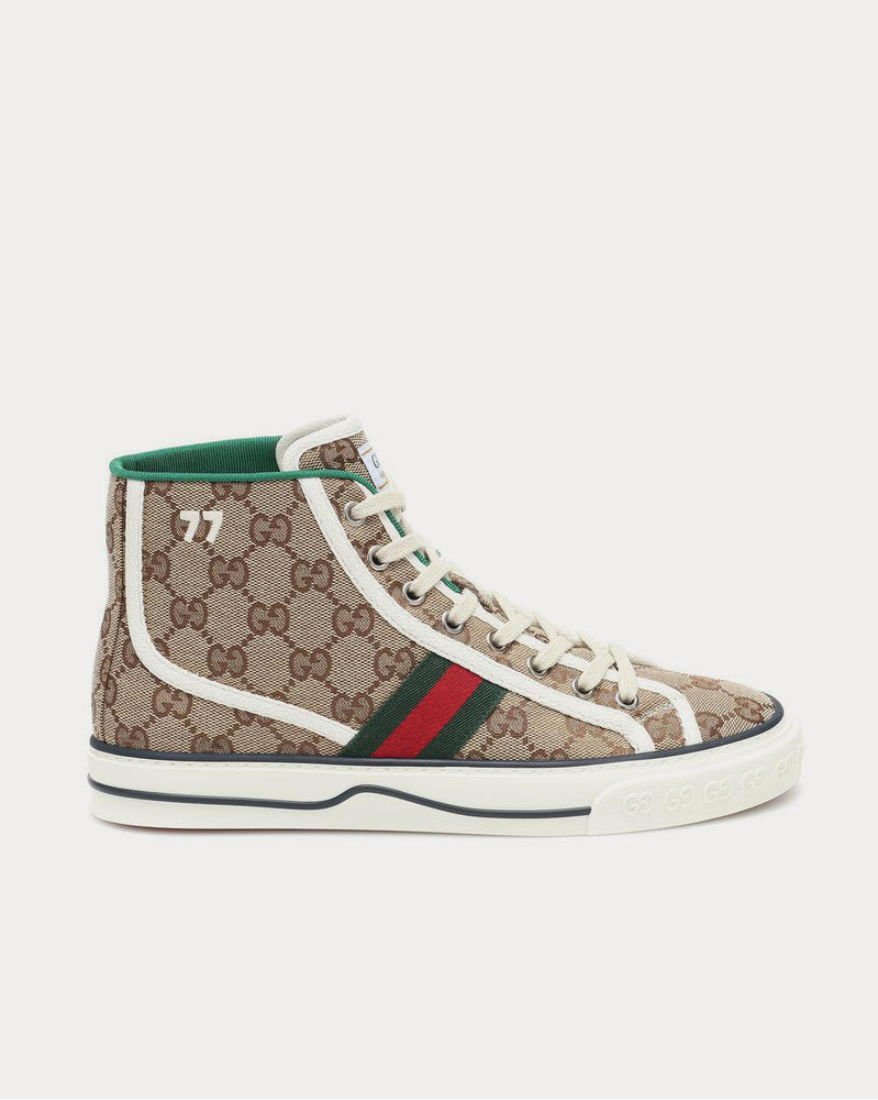 Gucci Gucci Tennis 1977 Beige High Top Sneakers - 1