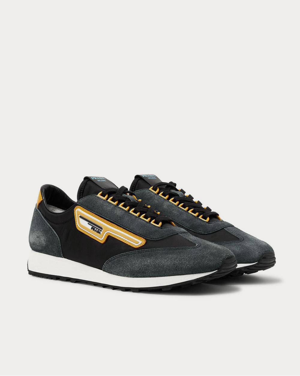 Prada Milano 70 Nylon and Suede  Black low top sneakers - 2