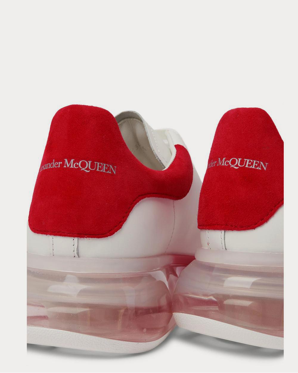 Alexander McQueen Exaggerated-Sole Suede-Trimmed Leather  White low top sneakers - 5