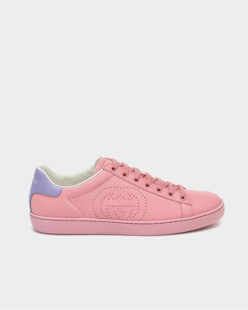 Gucci New Ace leather Wild Rose Low Top Sneakers - 1