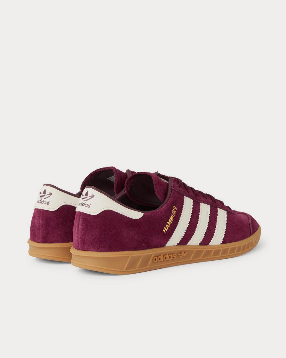 Adidas Hamburg Leather-Trimmed Suede  Burgundy low top sneakers - 3