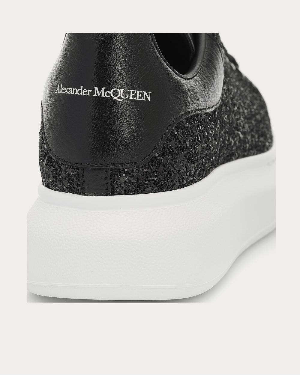 Alexander McQueen Leather-trimmed glitter Black Low Top Sneakers - 4