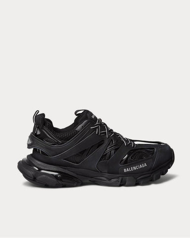 Balenciaga Track Nylon, Mesh and Rubber  Black low top sneakers