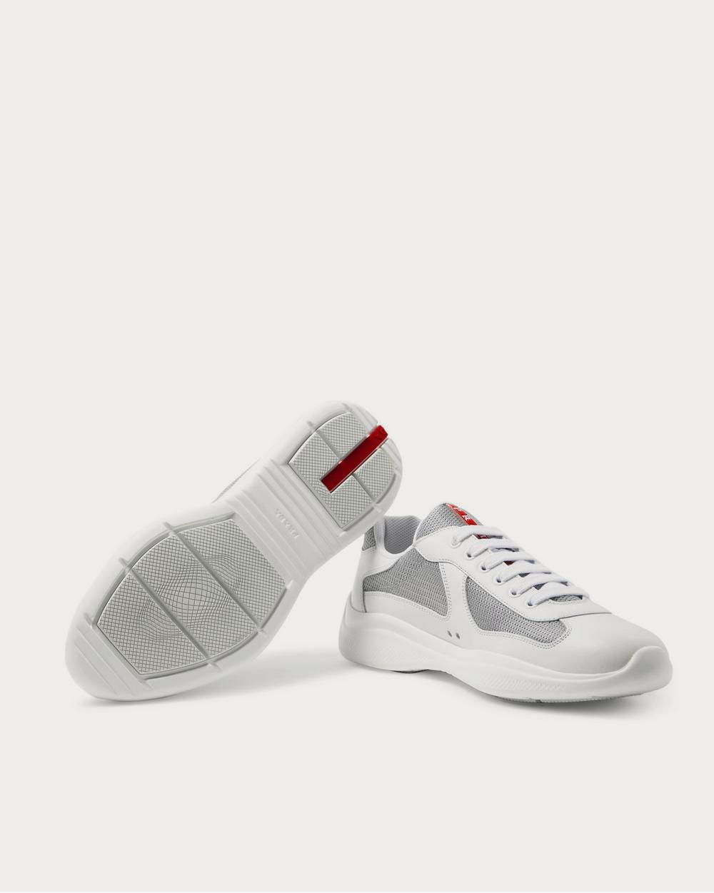 Prada America's Cup Leather and Mesh  White low top sneakers - 3