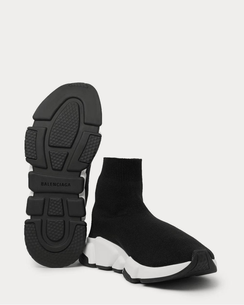 Balenciaga Speed Sock Stretch-Knit Slip-On  Black high top sneakers - 3