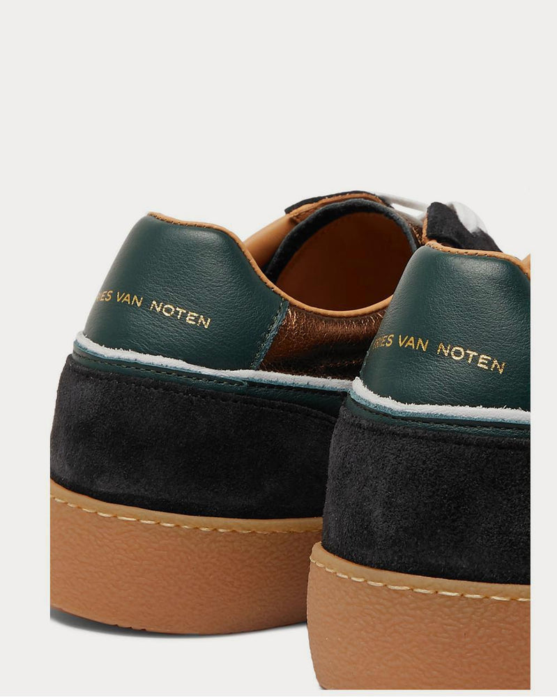 Dries Van Noten Panelled Suede and Leather  Brown low top sneakers - 4