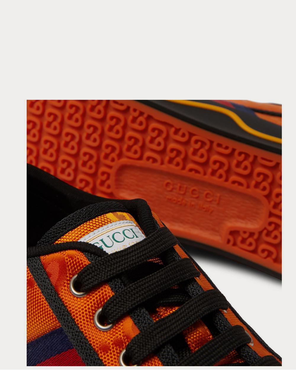 Gucci Off the Grid Webbing-Trimmed Monogrammed ECONYL Canvas  Orange low top sneakers - 4