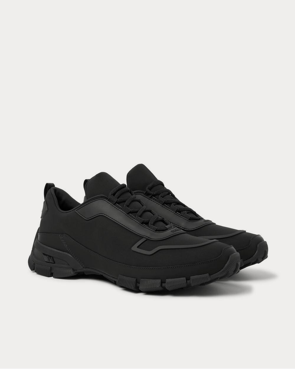 Prada Cross Action Rubber-Trimmed Nylon  Black low top sneakers - 2