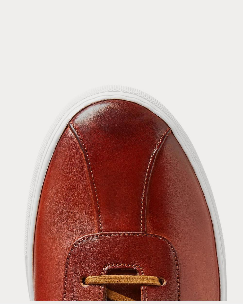 Grenson Hand-Painted Leather  Tan low top sneakers - 5