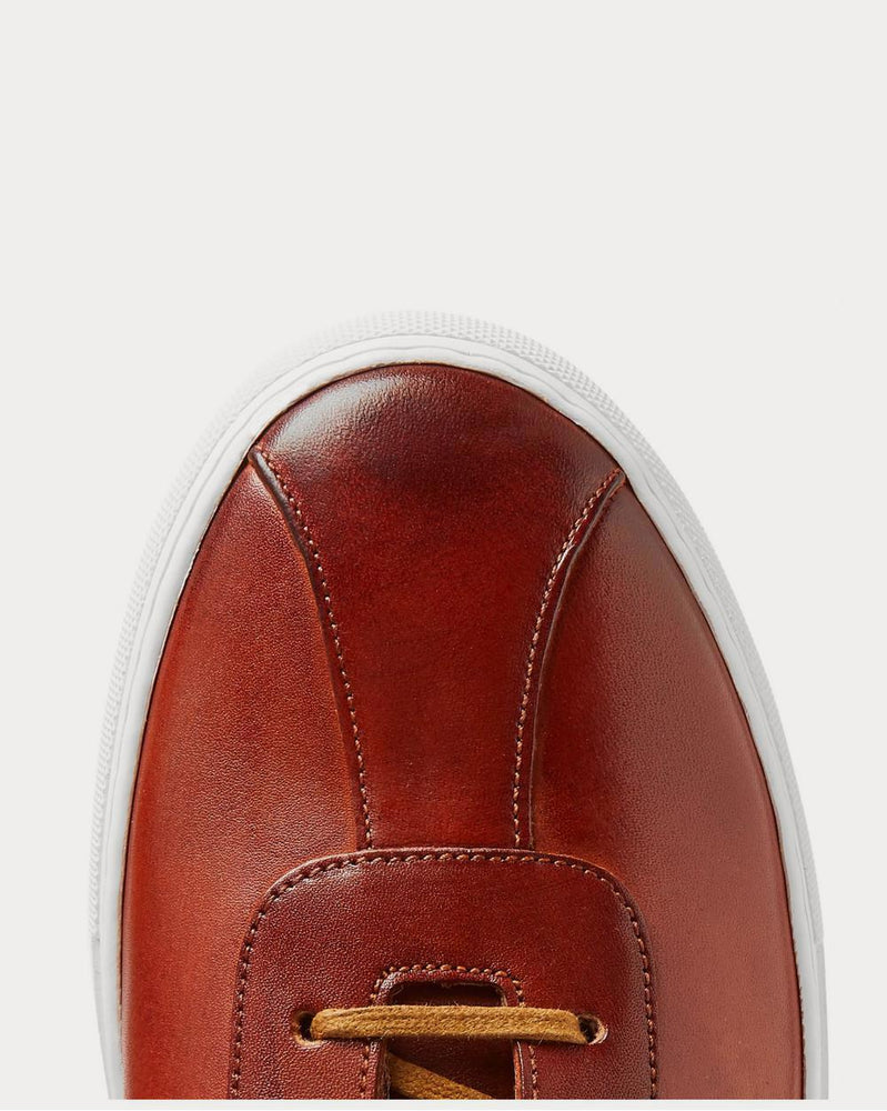 Grenson Hand-Painted Leather  Tan low top sneakers - 5