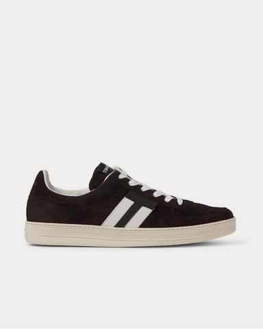 Tom Ford Radcliffe Leather-Trimmed Suede  Black low top sneakers