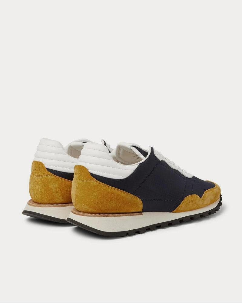 Dunhill Axis Ripstop, Suede and Leather  Navy low top sneakers - 3