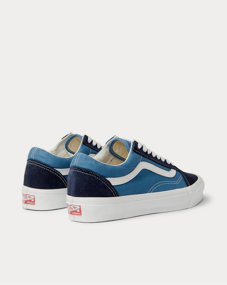 Vans OG Old Skool LX Leather-Trimmed Suede and Canvas  Blue low top sneakers - 3