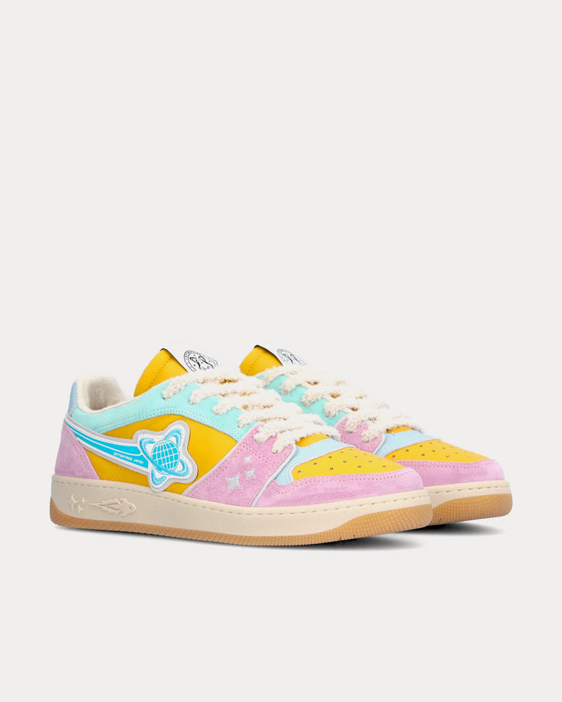 Enterprise Japan EJ Planet Pink / Yellow / Turquoise Low Top Sneakers - 2