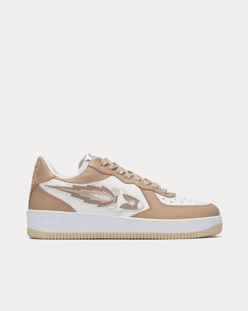 Enterprise Japan Rocket Beige / White Low Top Sneakers - 1