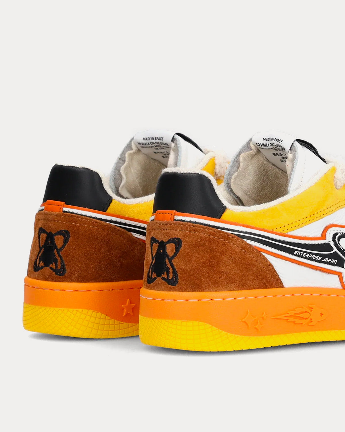 Enterprise Japan EJ Planet Yellow / Brown / White Low Top Sneakers - 5