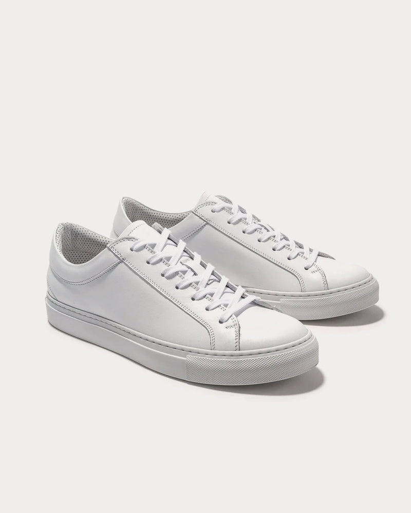 Erik Schedin Low Cut Leather White Low Top Sneakers - 2