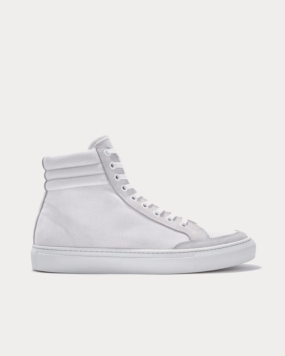 Erik Schedin Canvas White High Top Sneakers - 1