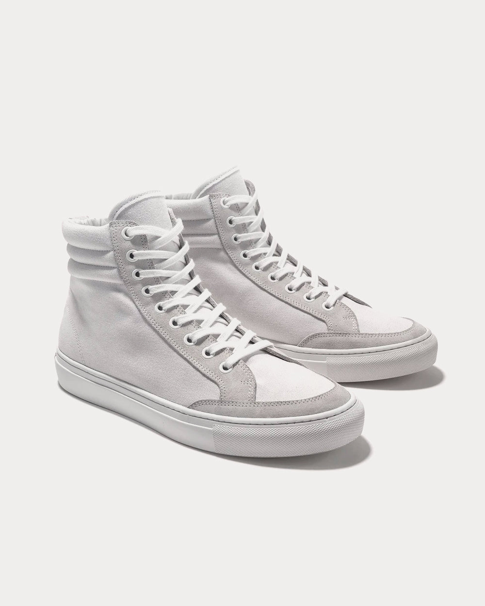 Erik Schedin Canvas White High Top Sneakers - 2