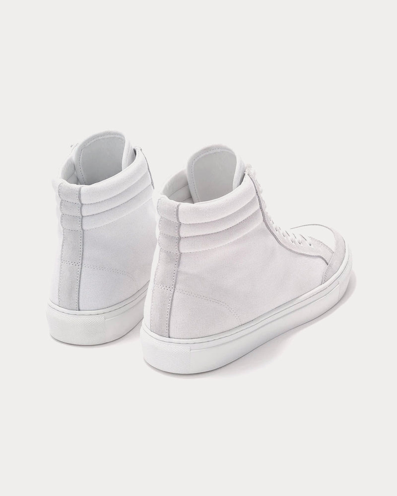 Erik Schedin Canvas White High Top Sneakers - 3