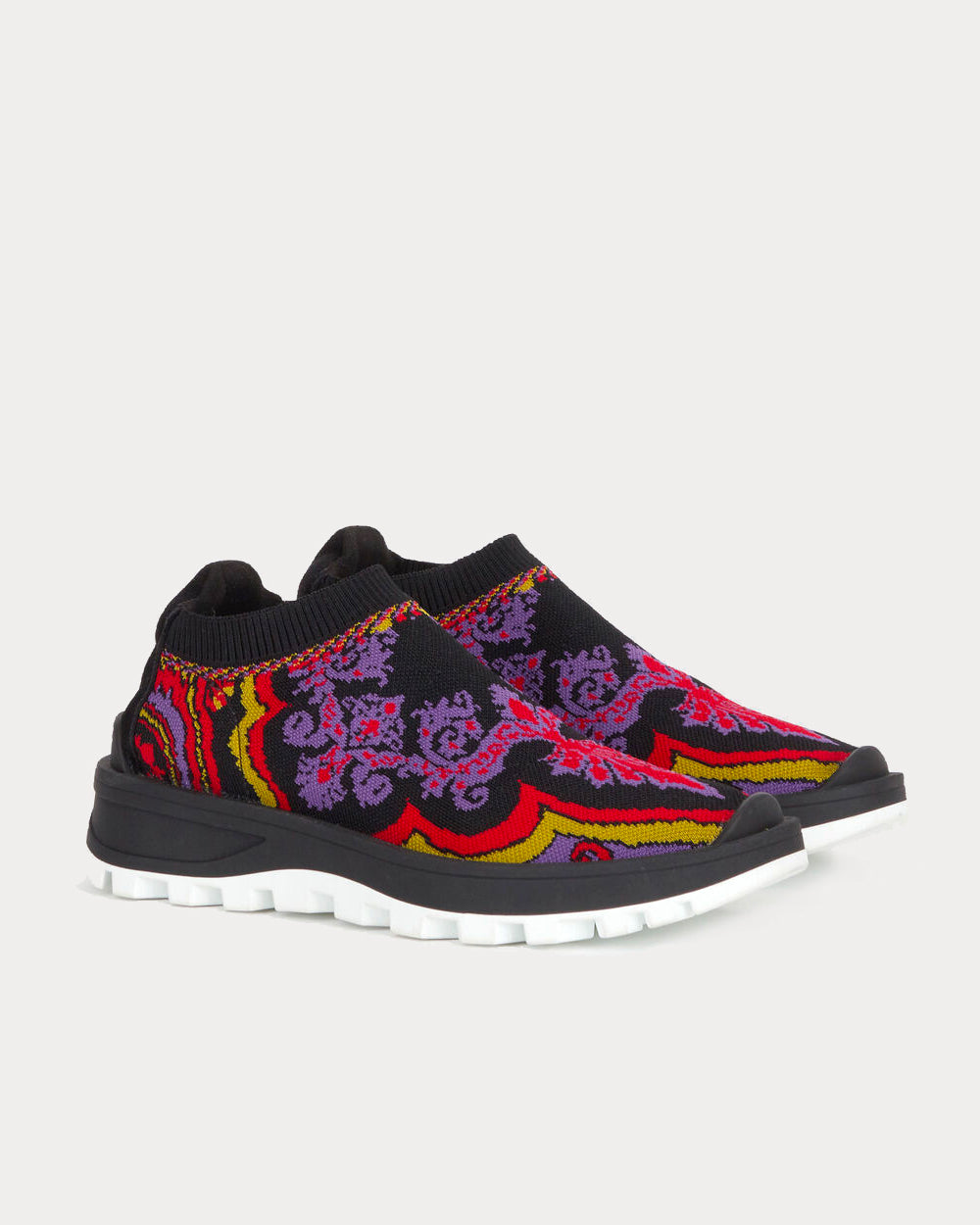 Etro Jacquard Sock Multicolour Low Top Sneakers - 3