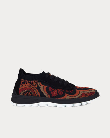 Etro Jacquard Sock Red Low Top Sneakers