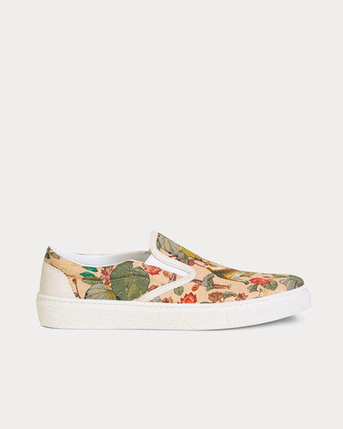 Etro Tiger and Water Lily Print Slip On Sneakers