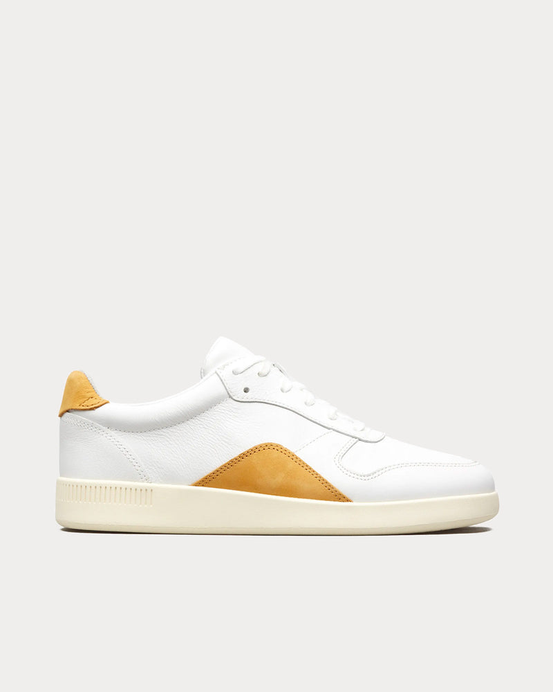 Everlane Court White Mustard Low Top Sneakers - 1