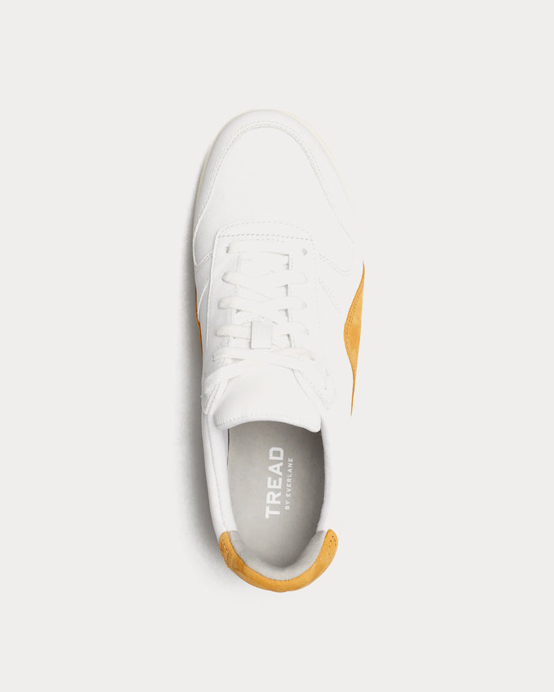 Everlane Court White Mustard Low Top Sneakers - 3