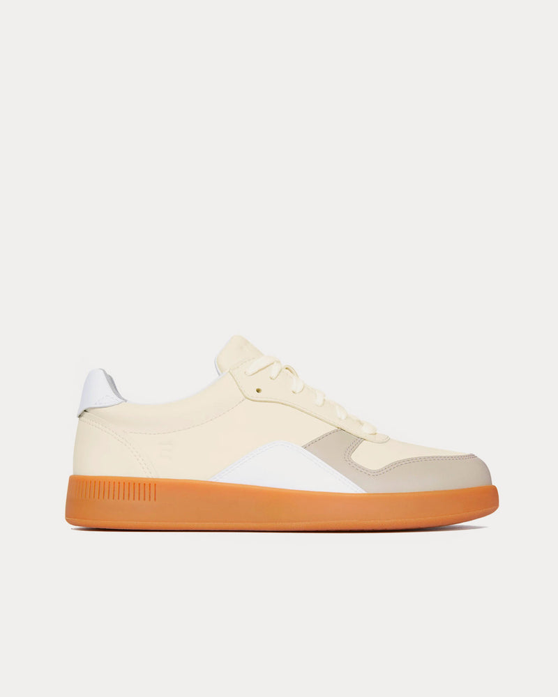 Everlane The ReLeather Court Off-White / Light Grey Low Top Sneakers - 1