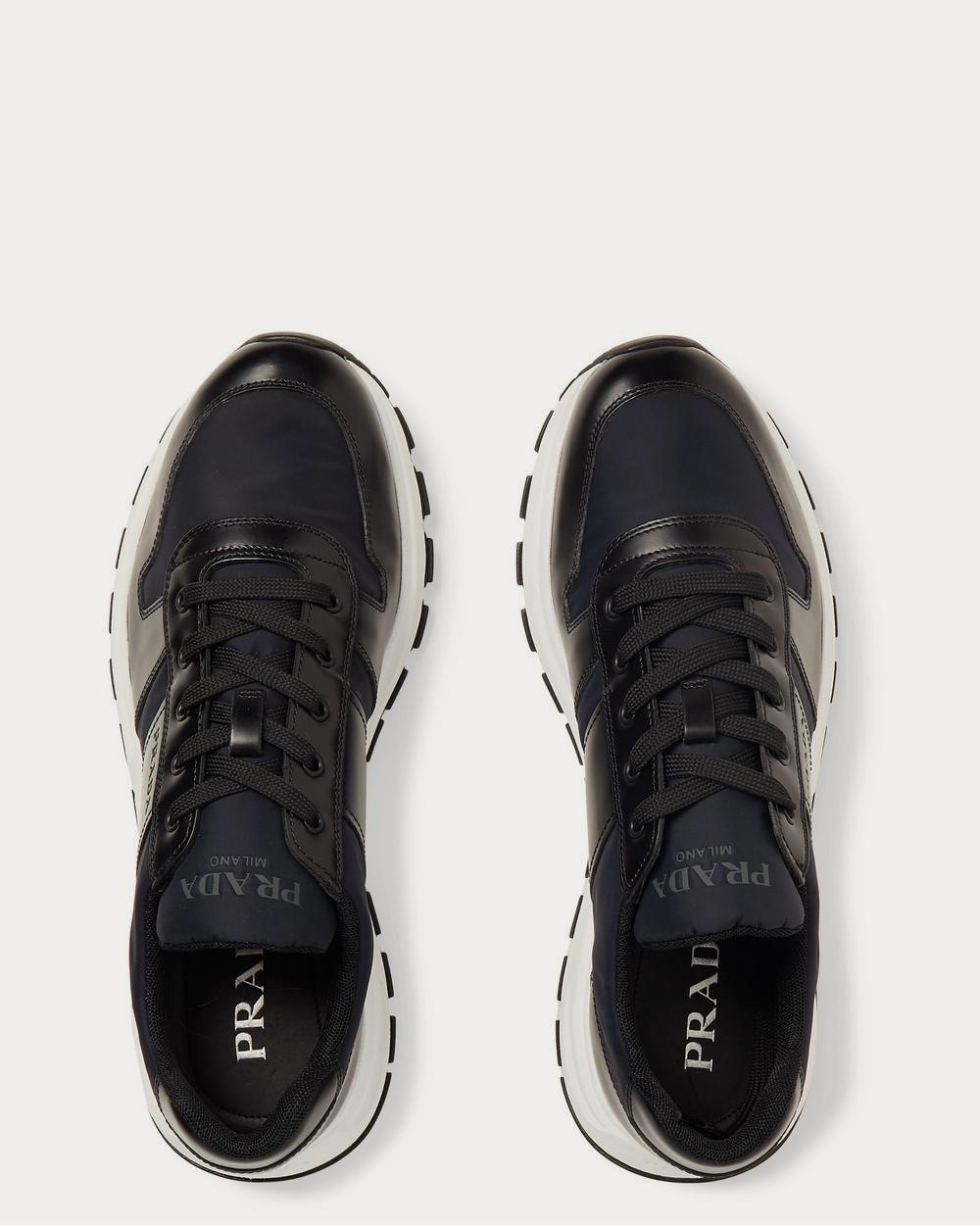 Prada Match Race Leather-Trimmed Nylon  Black low top sneakers - 6