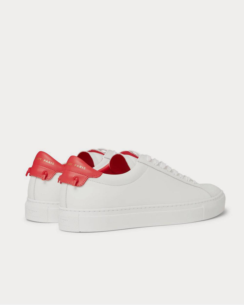 Givenchy white shop and red sneakers