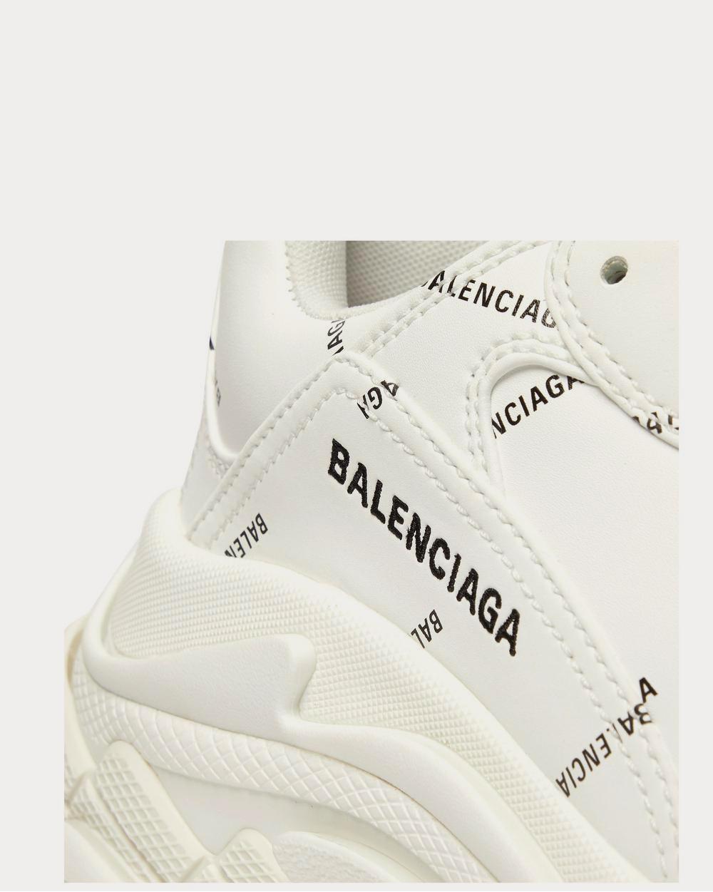 Balenciaga Triple S Logo-Print Faux Leather  White low top sneakers - 5