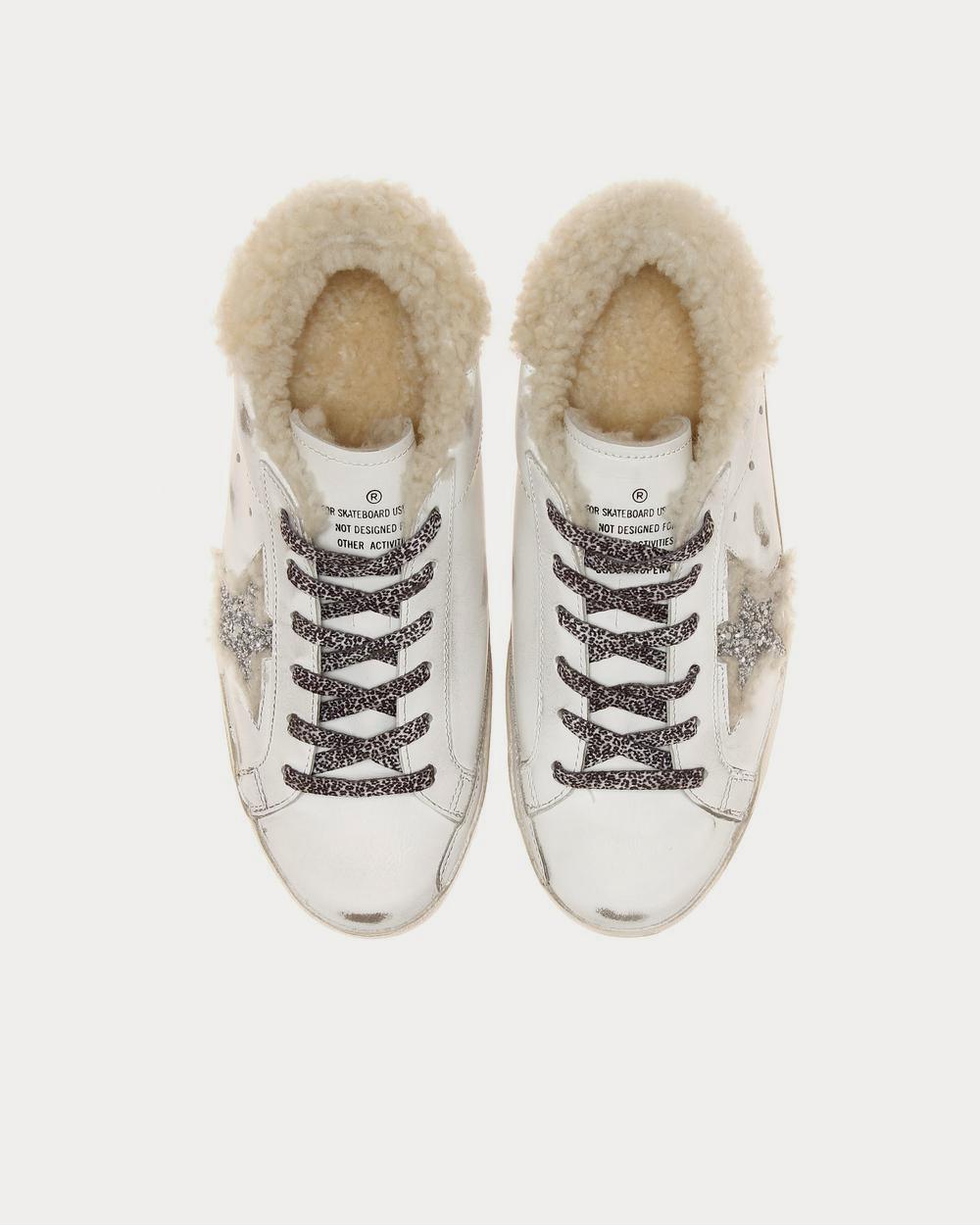 Golden Goose Superstar shearling-lined Silver Star White  Low Top Sneakers - 4