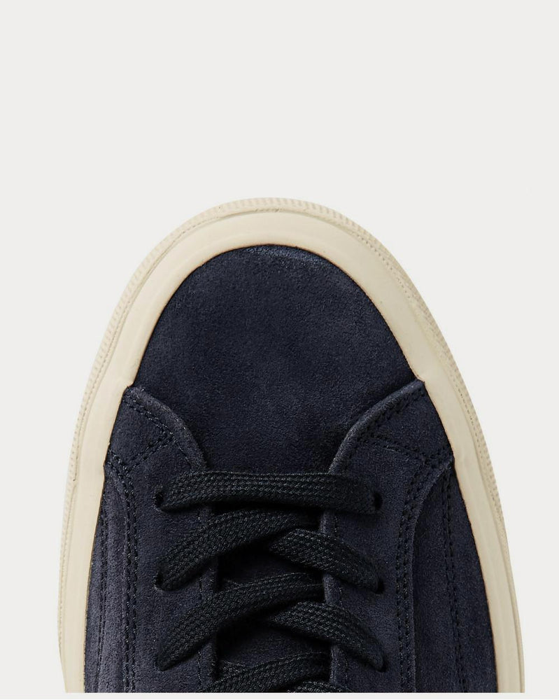 Tom Ford Leather-Trimmed Suede  Navy low top sneakers - 5