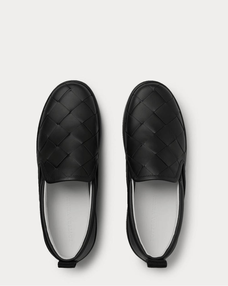 Bottega Veneta Dodger Intrecciato Leather  Black slip on sneakers - 6