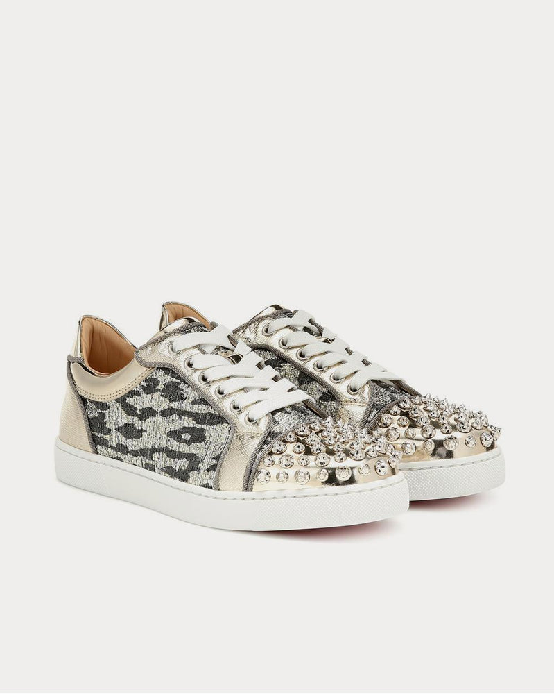 Christian Louboutin Vieira Spikes embellished Version Multi Low Top Sneakers - 2